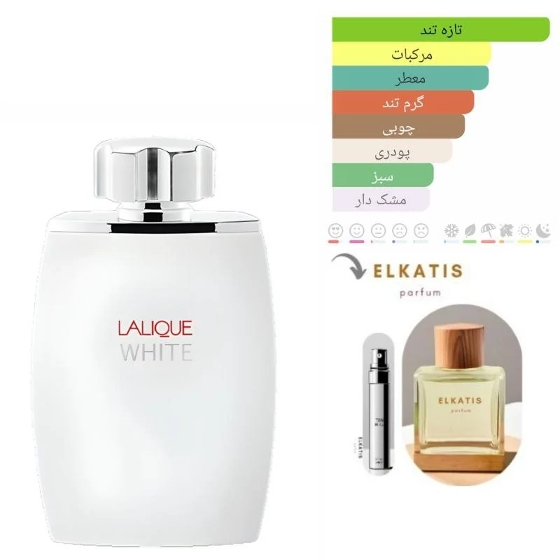 عطر ادکلن لالیک سفید لالیک وایت (1میل) گرید Hi