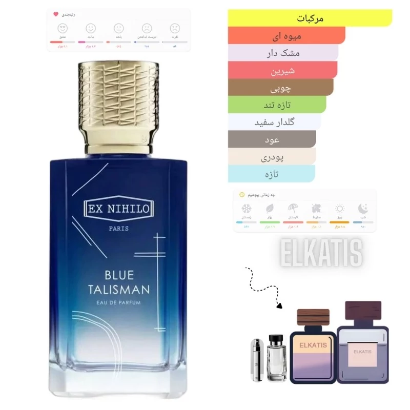 عطر ایکس نهیلو بلو تالیسمان(حجم های مختلف) گرید Top(توضیحات مطالعه شود)
