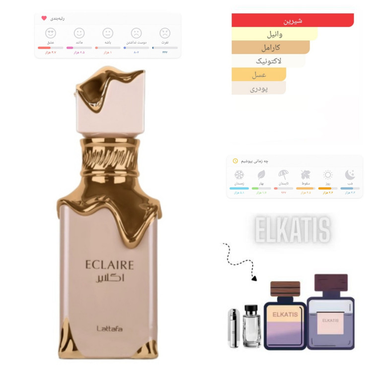 عطر لطافه اکلایر(حجم های مختلف) گرید Org(توضیحات مطالعه شود)